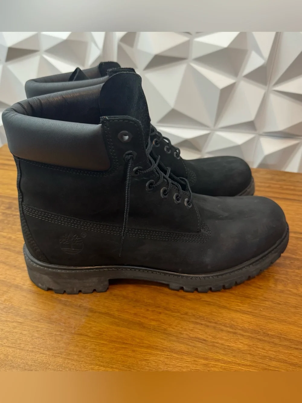 Timberland Black Suede Lace Up Boots Men's Size 11